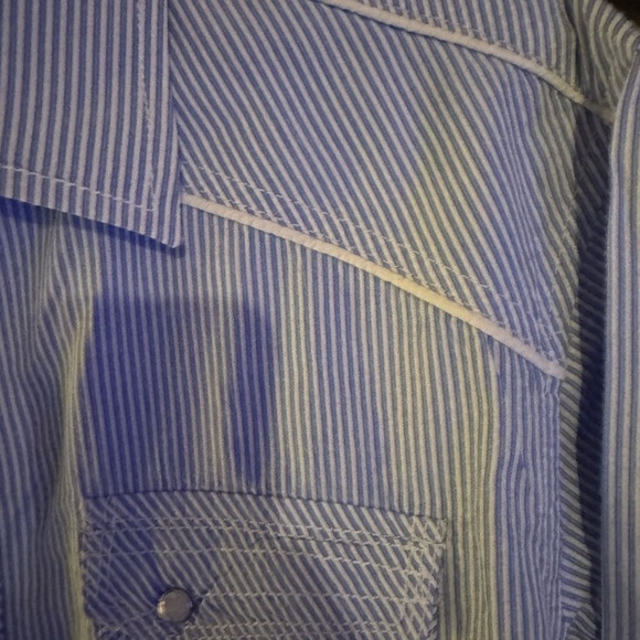 BKE Blue Striped Button-Up Shirt - Picture 4 of 7